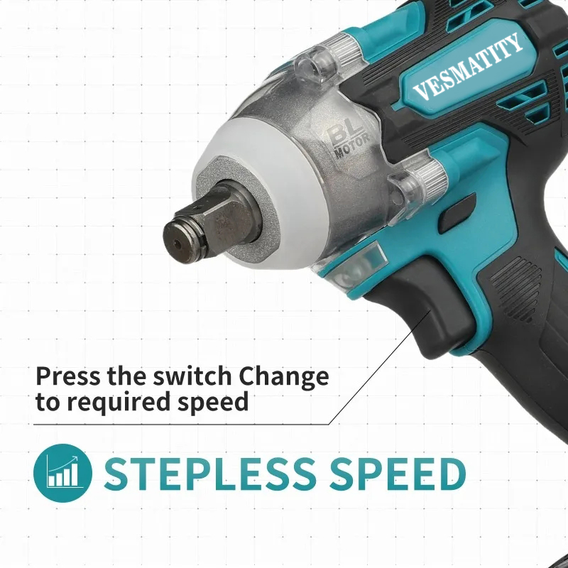 Brushless Cordless Wrench Tool - Power Tools Battery Repair ulasan dan harga