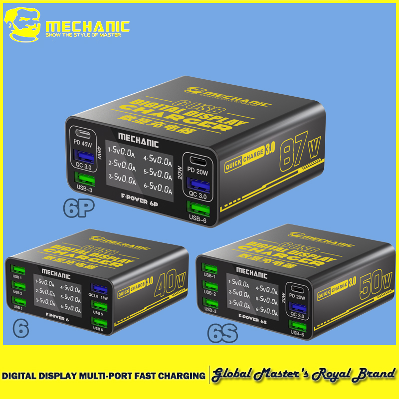 MECHANIC 6-Port USB fast charg - Power Tools Station ulasan dan harga